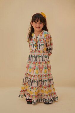 NWT❤️Farm Rio Girls Tropicolors Dress z10